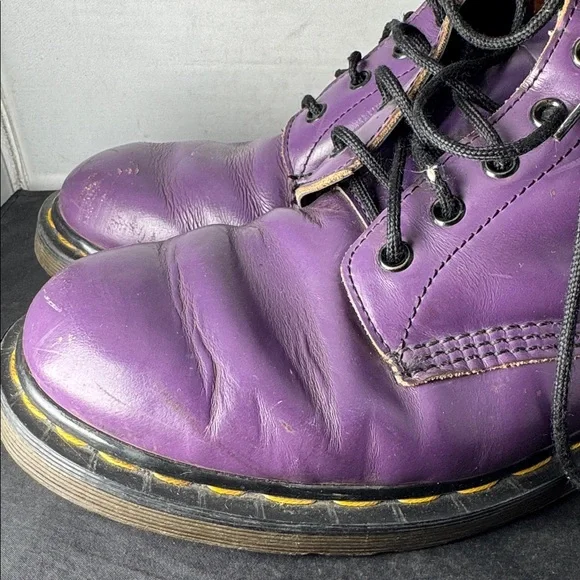 Vintage DOC MARTENS England Made Purple Lace-up Boots - Picture 7 of 16